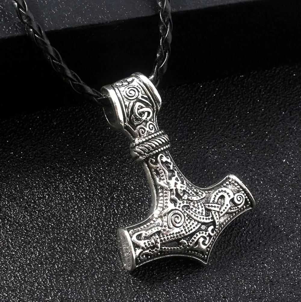 Silver Hammer Pendant Necklace